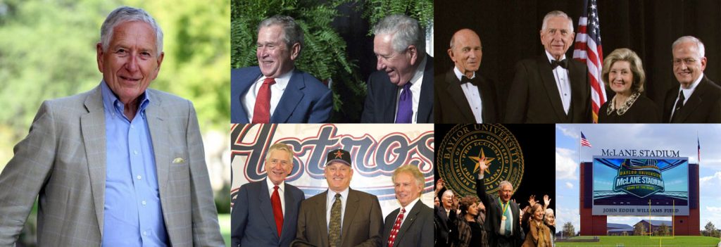 Drayton McLane Collage - George W. Bush, Nolan Ryan, Houston Astros, McLane Stadium